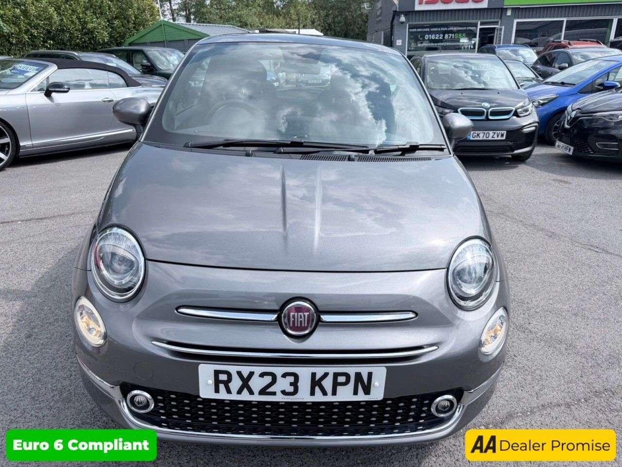A 2023 FIAT 500 Grey 1.0 MHEV hatchback, 41,649 miles, Euro 6, ULEZ compliant, 6-speed manu A 2023 FIAT 500 Grey 1.0 MHEV hatchback, 41,649 miles, Euro 6, ULEZ compliant, 6-speed manu