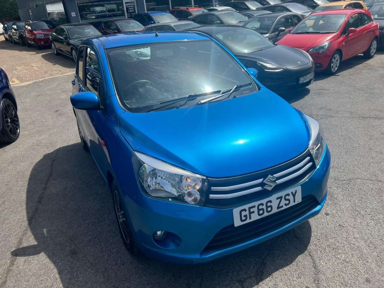 A 2016 SUZUKI CELERIO 1.0 SZ4 Hatchback 5dr Petrol AGS Automatic Euro 6 (68 ps) in metallic blue A 2016 SUZUKI CELERIO 1.0 SZ4 Hatchback 5dr Petrol AGS Automatic Euro 6 (68 ps) in metallic blue
