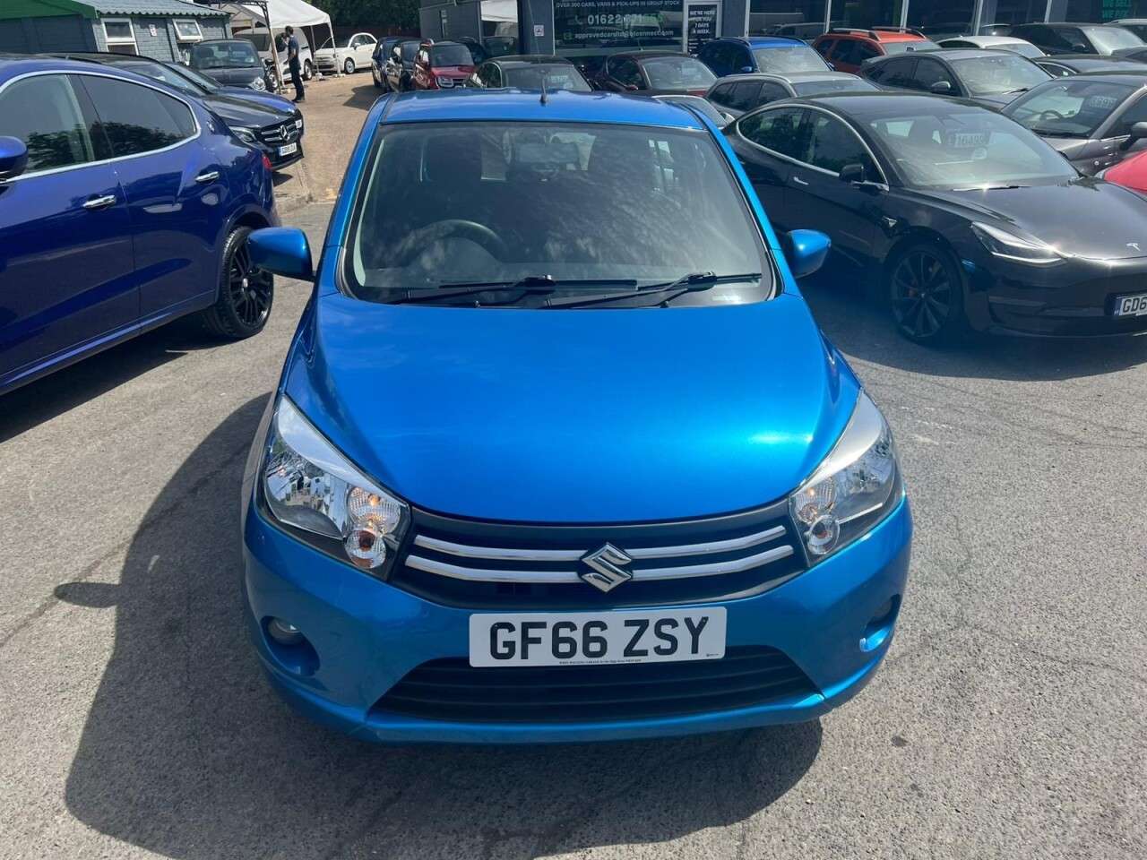 A 2016 SUZUKI CELERIO 1.0 SZ4 Hatchback 5dr Petrol AGS Automatic Euro 6 (68 ps) in metallic blue A 2016 SUZUKI CELERIO 1.0 SZ4 Hatchback 5dr Petrol AGS Automatic Euro 6 (68 ps) in metallic blue