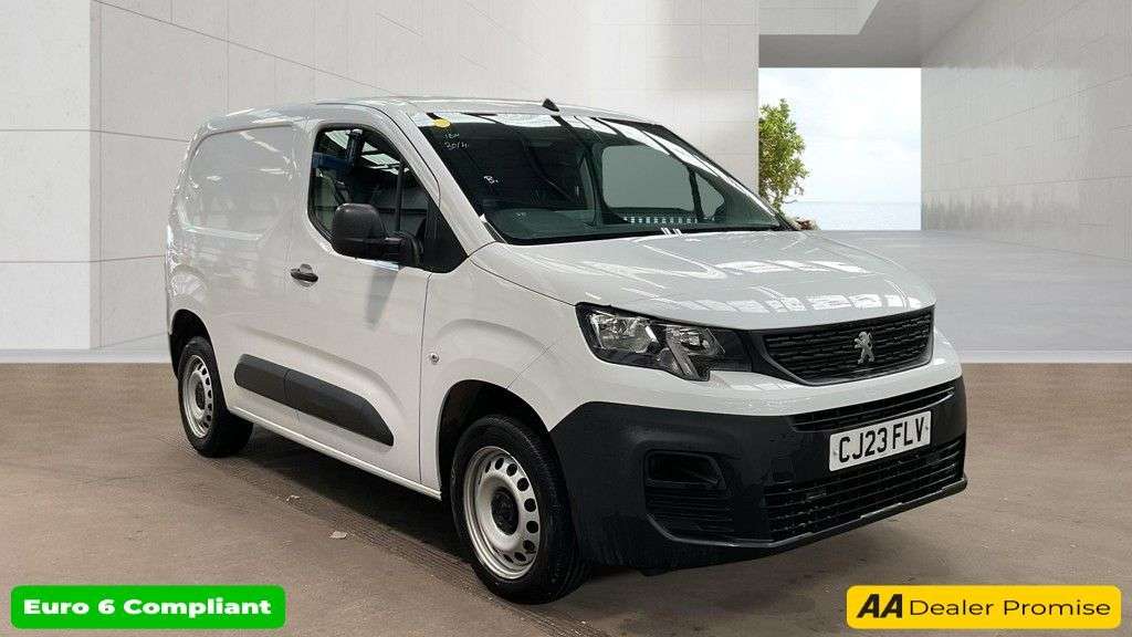 A 2023 PEUGEOT PARTNER White 1.5 BlueHDi Professional Premium+ van, 46,550 miles, Euro 6, 6-Speed A 2023 PEUGEOT PARTNER White 1.5 BlueHDi Professional Premium+ van, 46,550 miles, Euro 6, 6-Speed