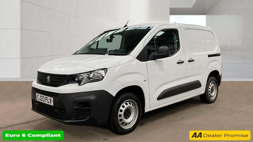 A 2023 PEUGEOT PARTNER White 1.5 BlueHDi Professional Premium+ van, 46,550 miles, Euro 6, 6-Speed A 2023 PEUGEOT PARTNER White 1.5 BlueHDi Professional Premium+ van, 46,550 miles, Euro 6, 6-Speed