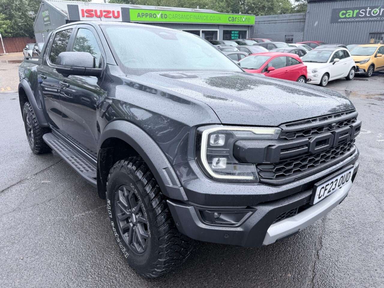 A 2023 FORD RANGER Grey 3.0T V6 EcoBoost Raptor pickup, 74,165 miles, Euro 6, auto 4WD, Half l A 2023 FORD RANGER Grey 3.0T V6 EcoBoost Raptor pickup, 74,165 miles, Euro 6, auto 4WD, Half l