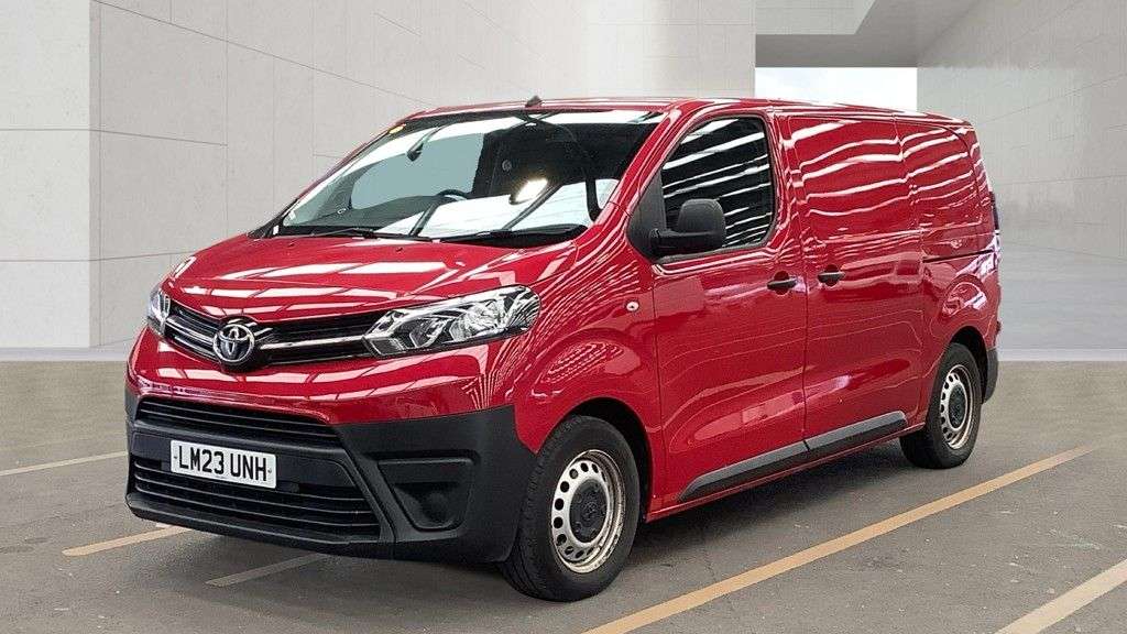 A 2023 TOYOTA PROACE Red 1.5D Active MWB panel van, 43,800 miles, Euro 6, Touchscreen Display, B A 2023 TOYOTA PROACE Red 1.5D Active MWB panel van, 43,800 miles, Euro 6, Touchscreen Display, B
