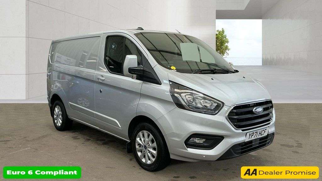 A 2021 FORD TRANSIT CUSTOM Silver 2.0 280 EcoBlue Limited van, 49,800 miles, Euro 6, 6-Speed manual, A A 2021 FORD TRANSIT CUSTOM Silver 2.0 280 EcoBlue Limited van, 49,800 miles, Euro 6, 6-Speed manual, A