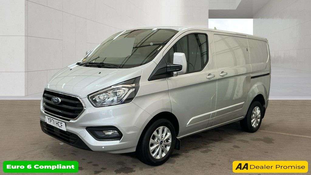 A 2021 FORD TRANSIT CUSTOM Silver 2.0 280 EcoBlue Limited van, 49,800 miles, Euro 6, 6-Speed manual, A A 2021 FORD TRANSIT CUSTOM Silver 2.0 280 EcoBlue Limited van, 49,800 miles, Euro 6, 6-Speed manual, A