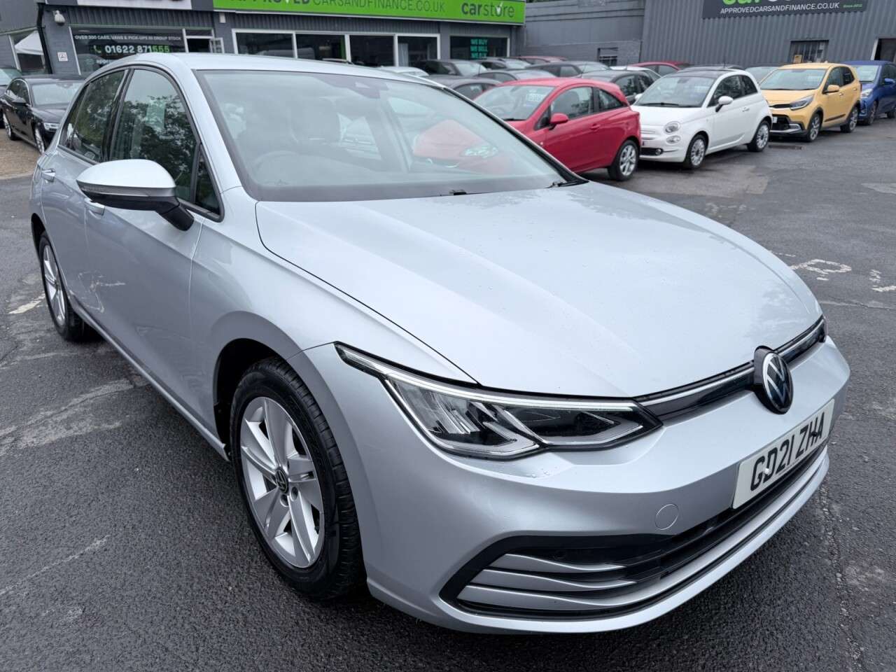 A 2021 VOLKSWAGEN GOLF Silver 1.5 TSI Life hatchback, 49,700 miles, Euro 6, 6-speed manual, 16in a A 2021 VOLKSWAGEN GOLF Silver 1.5 TSI Life hatchback, 49,700 miles, Euro 6, 6-speed manual, 16in a
