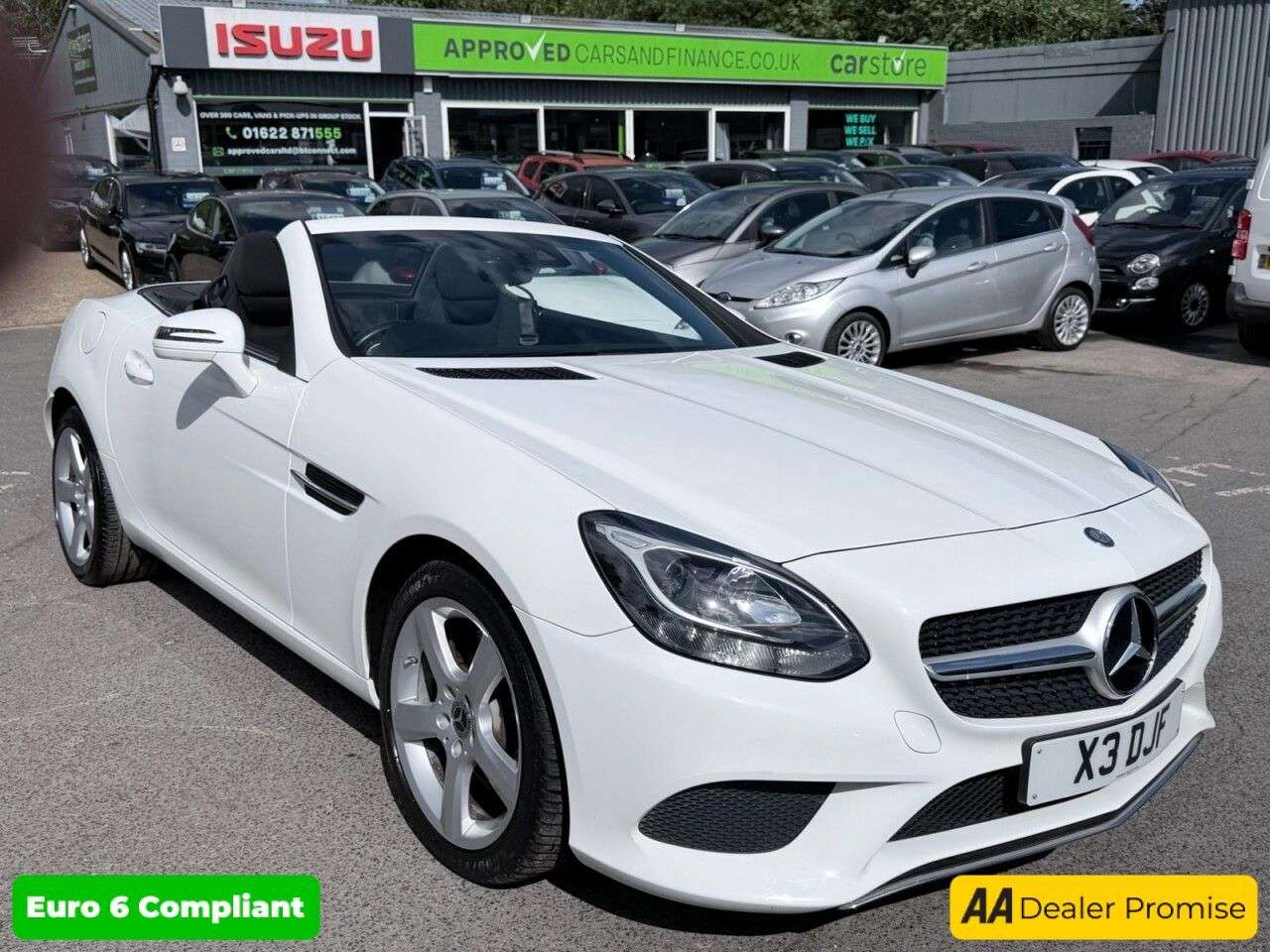 A 2017 MERCEDES-BENZ SLC White 2.1 SLC250d Sport Convertible, 14,989 miles, Euro 6, Automatic, 17in A 2017 MERCEDES-BENZ SLC White 2.1 SLC250d Sport Convertible, 14,989 miles, Euro 6, Automatic, 17in