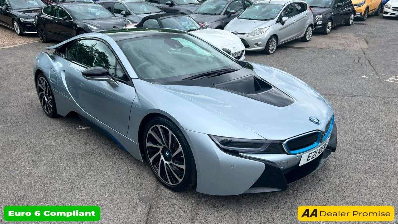 A 2015 BMW I8 Silver 1.5 7.1kWh Plug-in hybrid coupe, 49,050 miles, ULEZ compliant, Autom A 2015 BMW I8 Silver 1.5 7.1kWh Plug-in hybrid coupe, 49,050 miles, ULEZ compliant, Autom