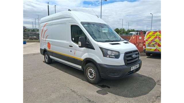 A 2022 FORD TRANSIT White 2.0 350 EcoBlue L3 H3 van, 57,500 miles, Euro 6, Air Conditioning, Bl A 2022 FORD TRANSIT White 2.0 350 EcoBlue L3 H3 van, 57,500 miles, Euro 6, Air Conditioning, Bl