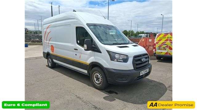 A 2022 FORD TRANSIT White 2.0 350 EcoBlue L3 H3 van, 57,500 miles, Euro 6, Air Conditioning, Bl A 2022 FORD TRANSIT White 2.0 350 EcoBlue L3 H3 van, 57,500 miles, Euro 6, Air Conditioning, Bl