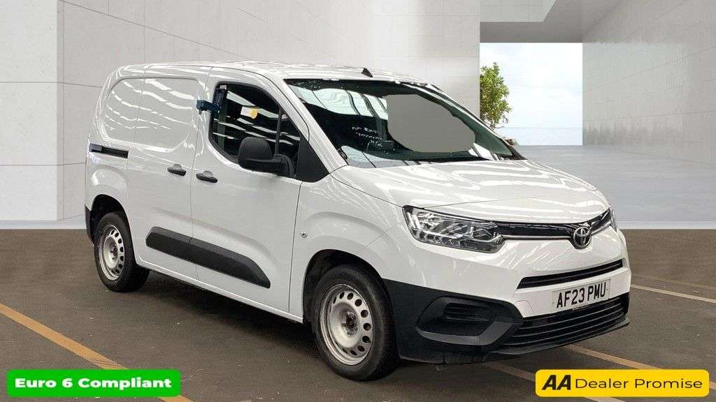 A 2023 TOYOTA PROACE CITY White 1.5 BlueHDi Active van, 39,200 miles, Euro 6, 6-Speed manual, Air Con A 2023 TOYOTA PROACE CITY White 1.5 BlueHDi Active van, 39,200 miles, Euro 6, 6-Speed manual, Air Con