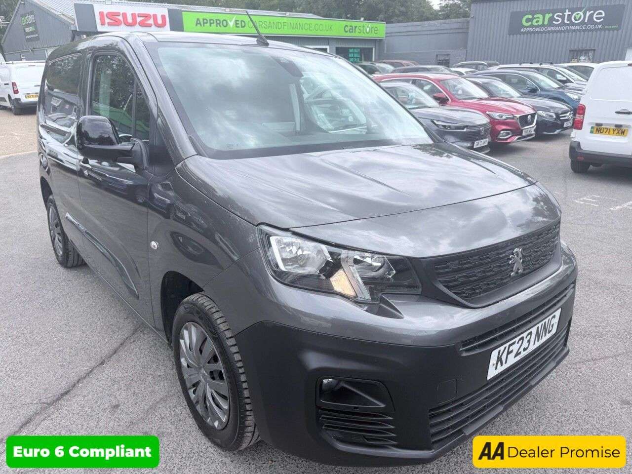 A 2023 PEUGEOT PARTNER Grey 1.5 BlueHDi Asphalt Premium+ van, 52,300 miles, Euro 6, 8in Touchscree A 2023 PEUGEOT PARTNER Grey 1.5 BlueHDi Asphalt Premium+ van, 52,300 miles, Euro 6, 8in Touchscree