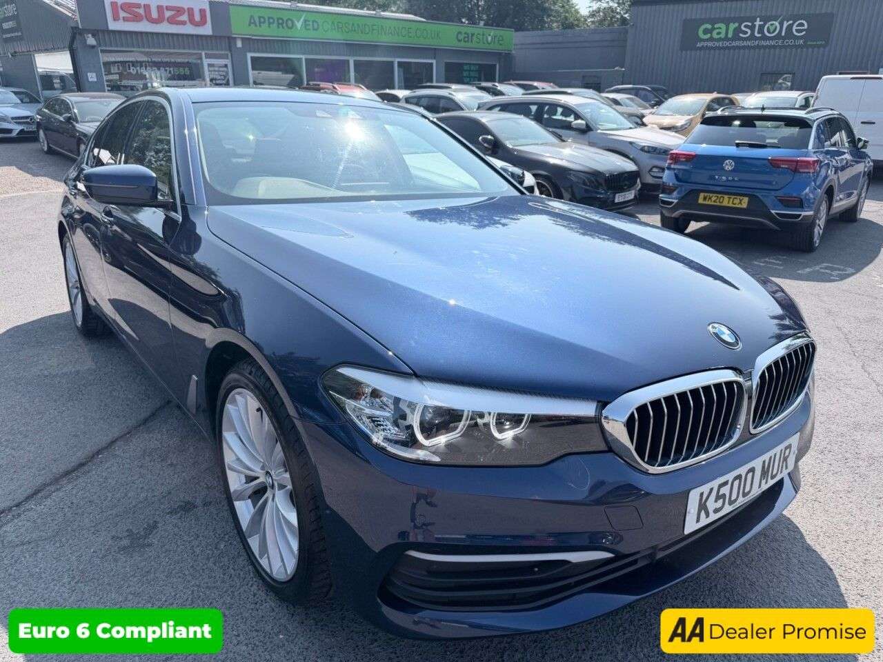 A 2017 BMW 5 SERIES Blue 2.0 520d SE saloon, 34,000 miles, Euro 6, Automatic, Comfort Pack, Lea A 2017 BMW 5 SERIES Blue 2.0 520d SE saloon, 34,000 miles, Euro 6, Automatic, Comfort Pack, Lea