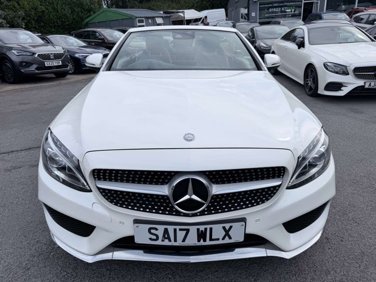 A 2017 MERCEDES-BENZ C CLASS White C250d AMG Line Premium Plus Cabriolet, 77,100 miles, Euro 6, Automati A 2017 MERCEDES-BENZ C CLASS White C250d AMG Line Premium Plus Cabriolet, 77,100 miles, Euro 6, Automati