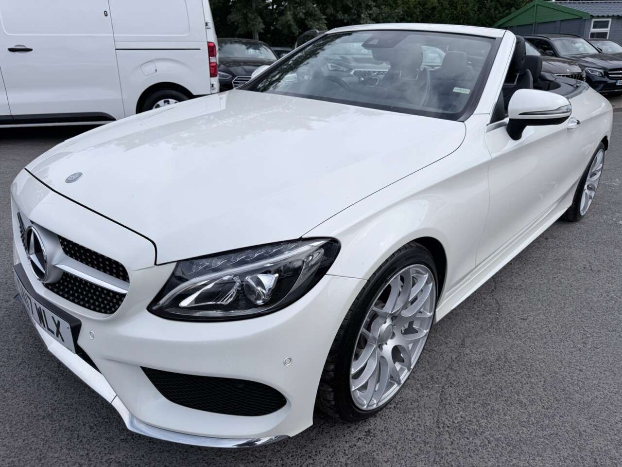A 2017 MERCEDES-BENZ C CLASS White C250d AMG Line Premium Plus Cabriolet, 77,100 miles, Euro 6, Automati A 2017 MERCEDES-BENZ C CLASS White C250d AMG Line Premium Plus Cabriolet, 77,100 miles, Euro 6, Automati