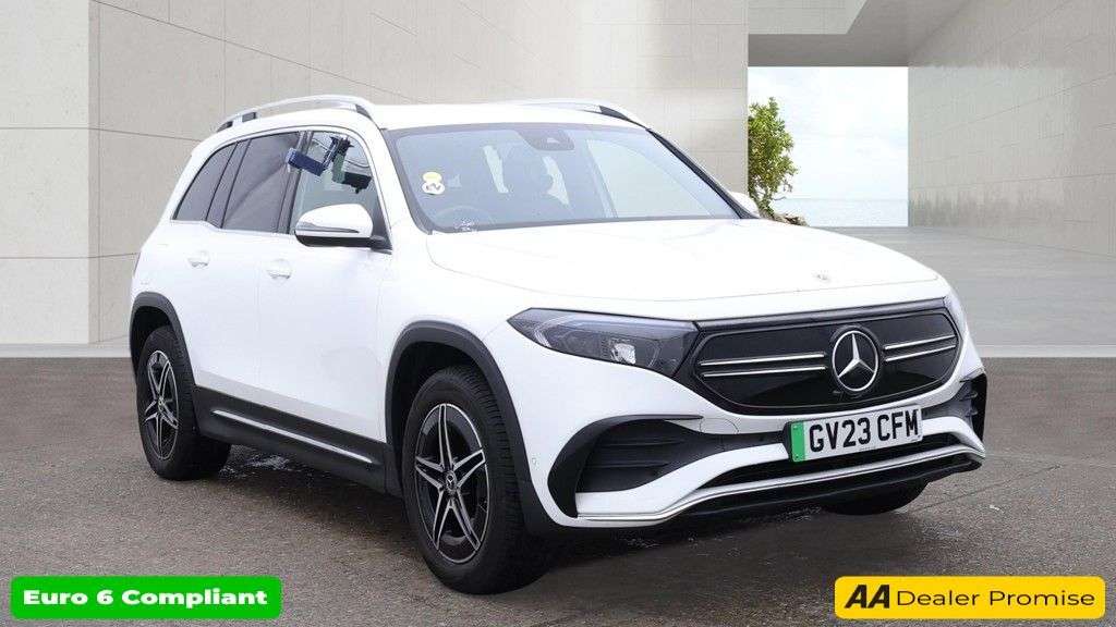 A 2023 MERCEDES-BENZ EQB White EQB 300 AMG Line, 29,650 miles, Electric 4MATIC, 7 seats, Sat nav, Re A 2023 MERCEDES-BENZ EQB White EQB 300 AMG Line, 29,650 miles, Electric 4MATIC, 7 seats, Sat nav, Re