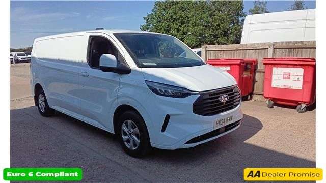 A 2024 FORD TRANSIT CUSTOM White 2.0 EcoBlue 320 Limited L2H1 Van, Euro 6, Automatic, Rear Camera, F&R A 2024 FORD TRANSIT CUSTOM White 2.0 EcoBlue 320 Limited L2H1 Van, Euro 6, Automatic, Rear Camera, F&R