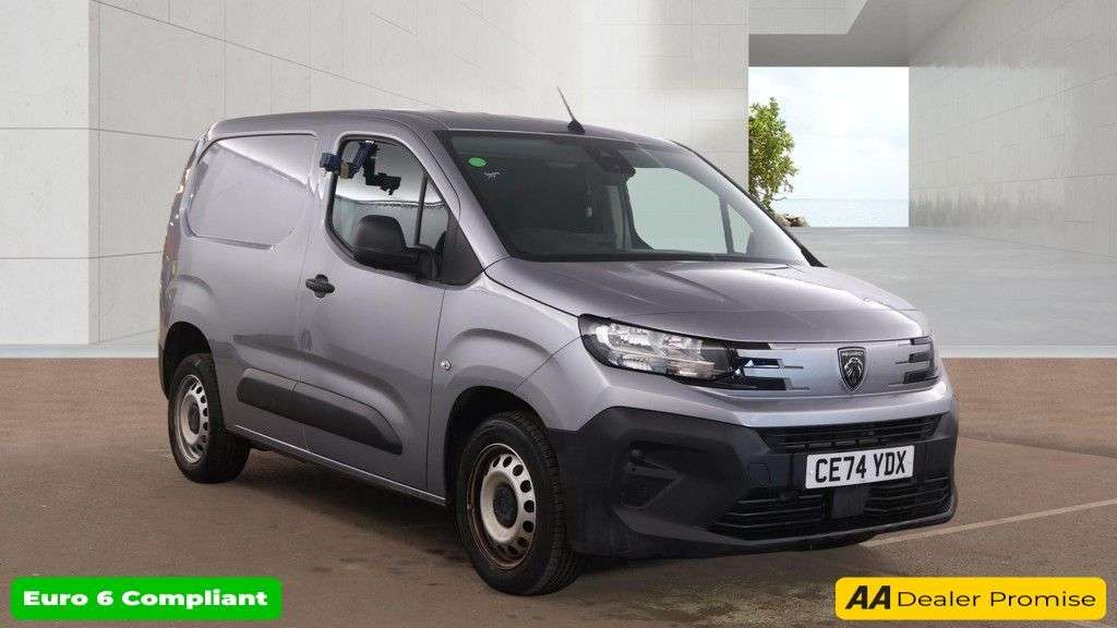 A 2024 PEUGEOT PARTNER Grey 1.5 BlueHDi 1000 Professional SWB Van, 23,400 miles, Euro 6, 6-Speed m A 2024 PEUGEOT PARTNER Grey 1.5 BlueHDi 1000 Professional SWB Van, 23,400 miles, Euro 6, 6-Speed m
