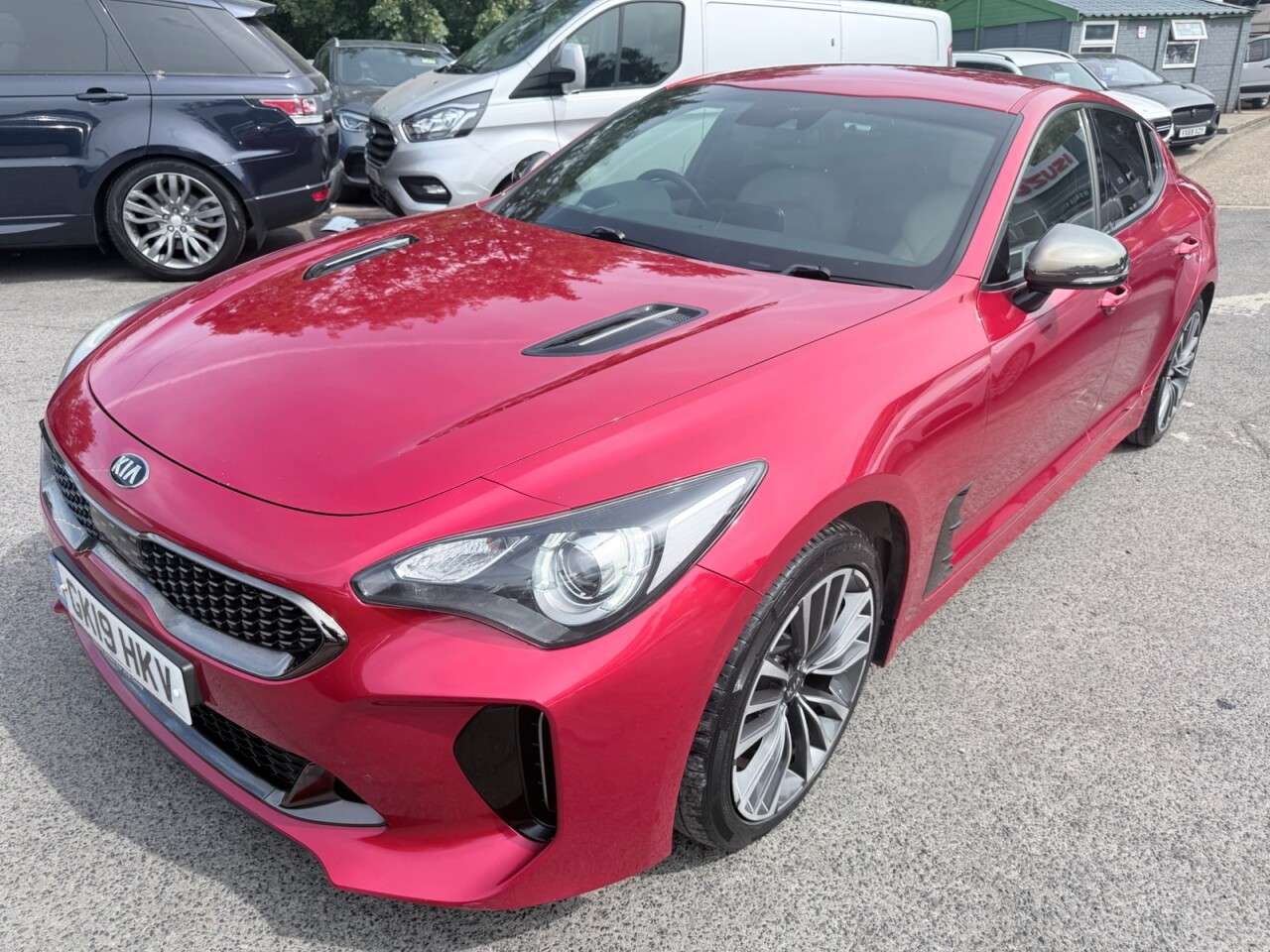 A 2019 KIA STINGER Red 2.2 CRDi GT-Line Gran Turismo, 92,385 miles, Euro 6, Automatic, Heads U A 2019 KIA STINGER Red 2.2 CRDi GT-Line Gran Turismo, 92,385 miles, Euro 6, Automatic, Heads U