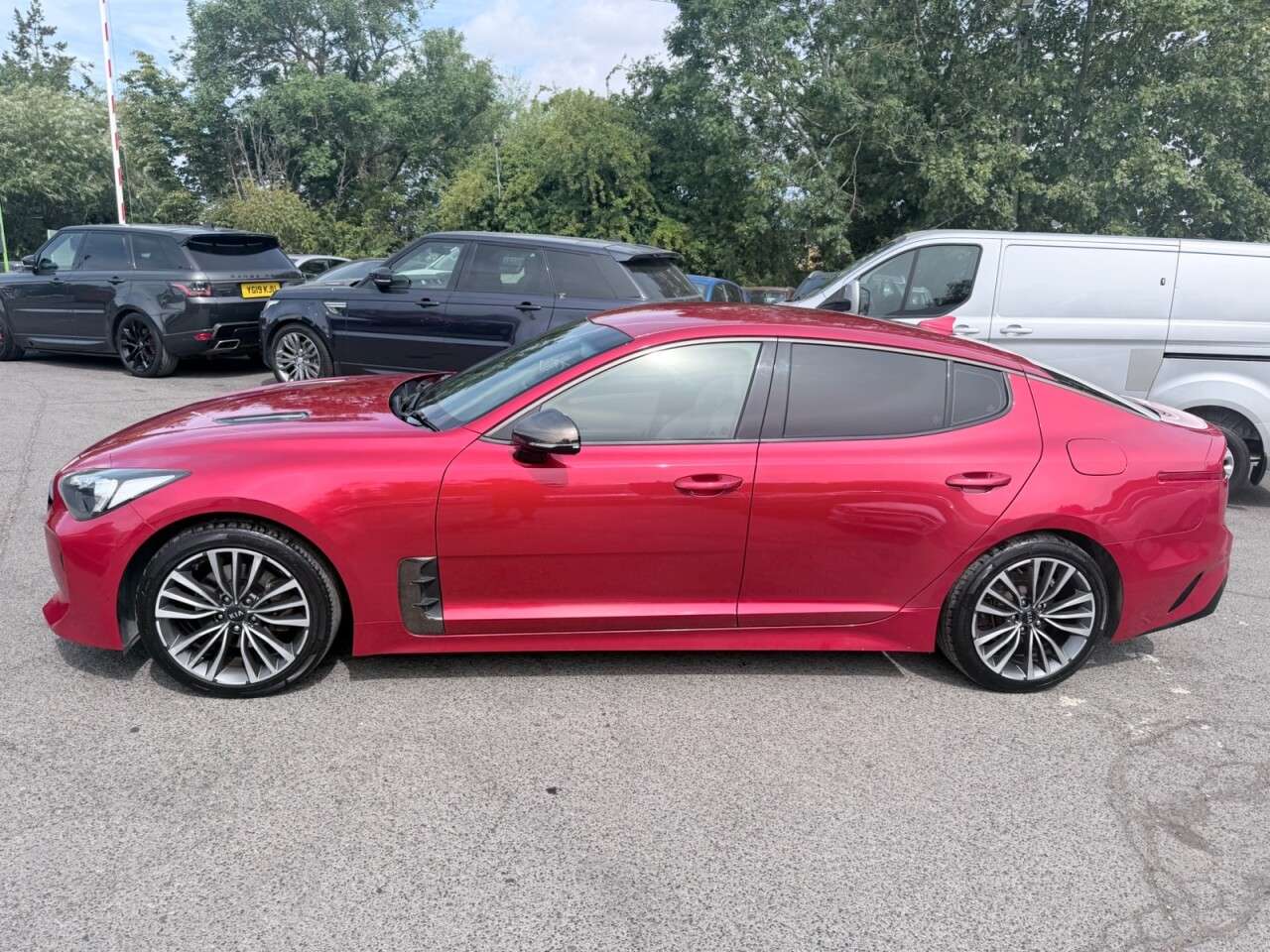A 2019 KIA STINGER Red 2.2 CRDi GT-Line Gran Turismo, 92,385 miles, Euro 6, Automatic, Heads U A 2019 KIA STINGER Red 2.2 CRDi GT-Line Gran Turismo, 92,385 miles, Euro 6, Automatic, Heads U
