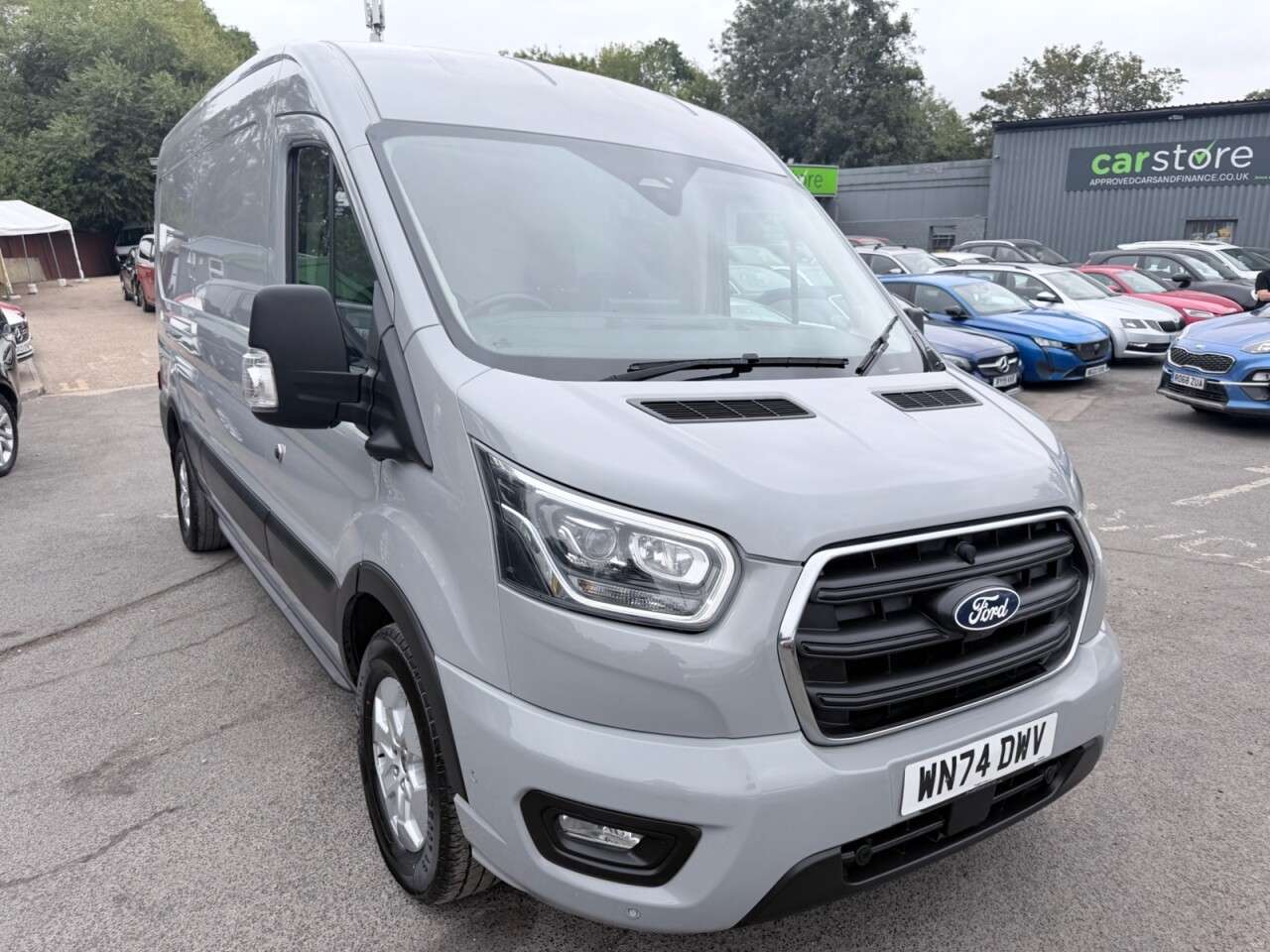 A 2024 FORD TRANSIT Grey 2.0 350 EcoBlue Limited L3 H2 Van, 23,200 miles, Euro 6, Automatic, Sa A 2024 FORD TRANSIT Grey 2.0 350 EcoBlue Limited L3 H2 Van, 23,200 miles, Euro 6, Automatic, Sa