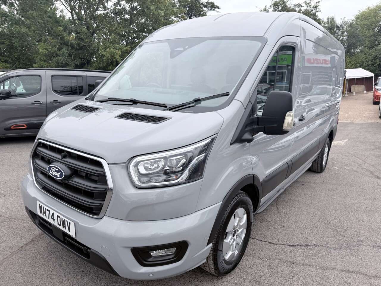A 2024 FORD TRANSIT Grey 2.0 350 EcoBlue Limited L3 H2 Van, 23,200 miles, Euro 6, Automatic, Sa A 2024 FORD TRANSIT Grey 2.0 350 EcoBlue Limited L3 H2 Van, 23,200 miles, Euro 6, Automatic, Sa