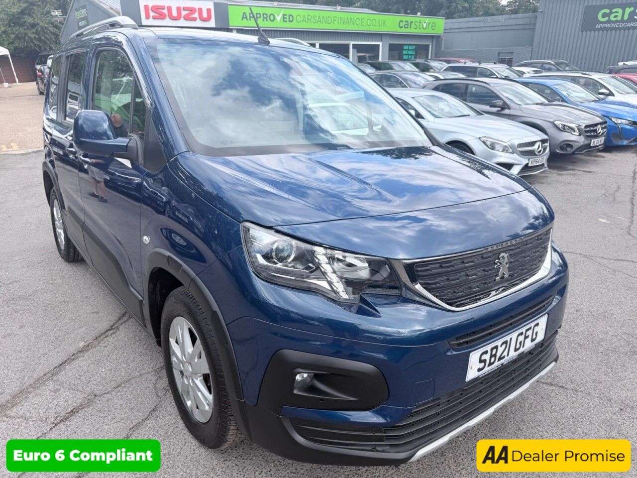 A 2021 PEUGEOT RIFTER Blue 1.5 BlueHDi Allure MPV, 22,100 miles, Euro 6, 5-speed manual, Disabled A 2021 PEUGEOT RIFTER Blue 1.5 BlueHDi Allure MPV, 22,100 miles, Euro 6, 5-speed manual, Disabled