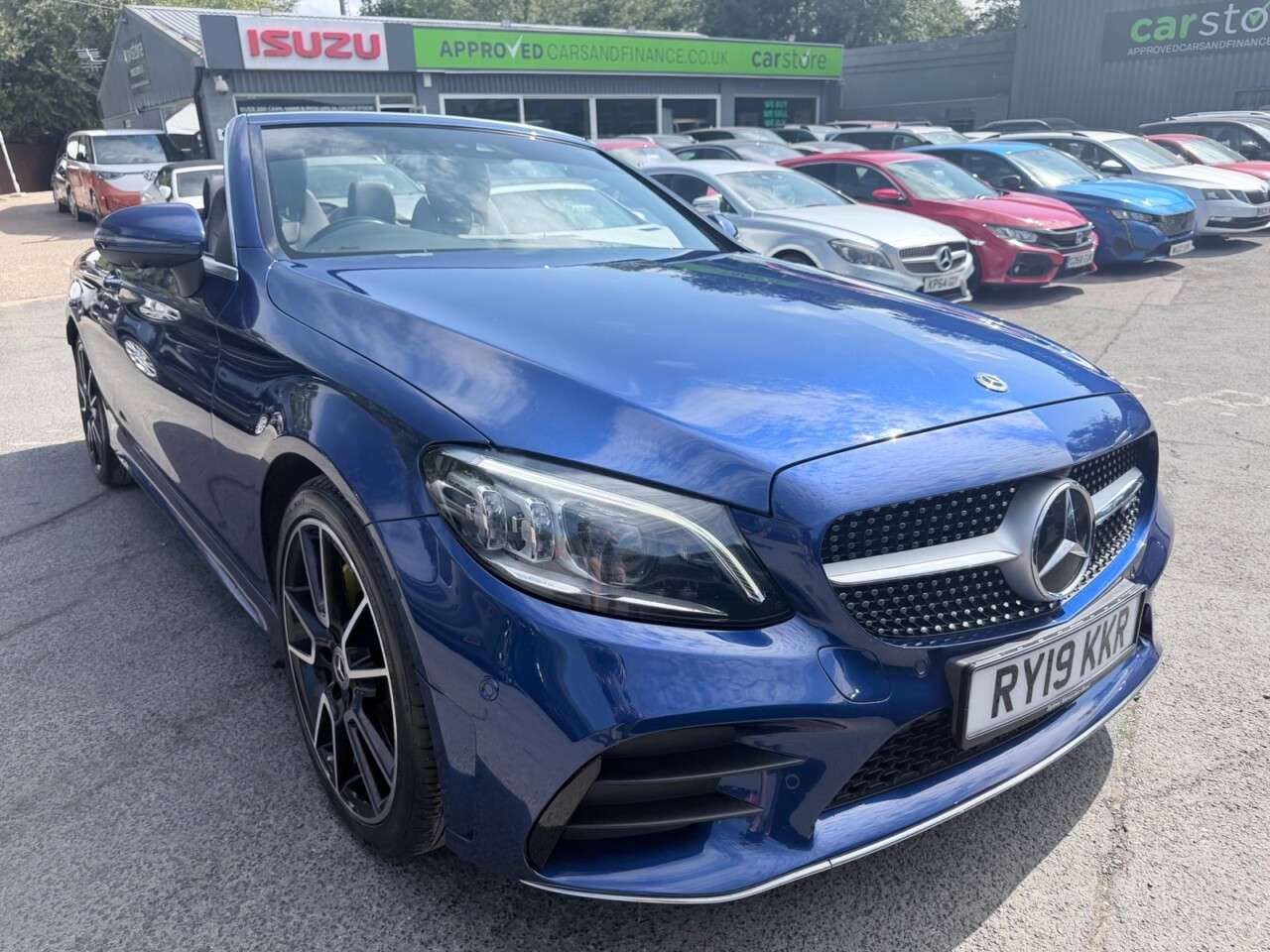 A 2019 MERCEDES-BENZ C CLASS Blue C200 AMG Line Premium Plus Cabriolet, 72,600 miles, Euro 6, Automatic, A 2019 MERCEDES-BENZ C CLASS Blue C200 AMG Line Premium Plus Cabriolet, 72,600 miles, Euro 6, Automatic,