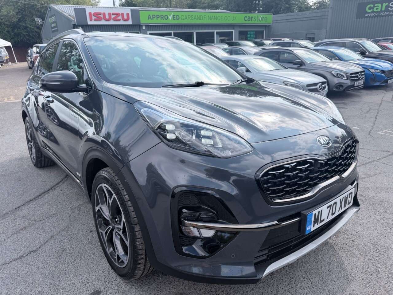 A 2021 KIA SPORTAGE Grey 1.6 T-GDi GT-Line SUV, 50,000 miles, Euro 6, Automatic AWD, 19in Alloy A 2021 KIA SPORTAGE Grey 1.6 T-GDi GT-Line SUV, 50,000 miles, Euro 6, Automatic AWD, 19in Alloy