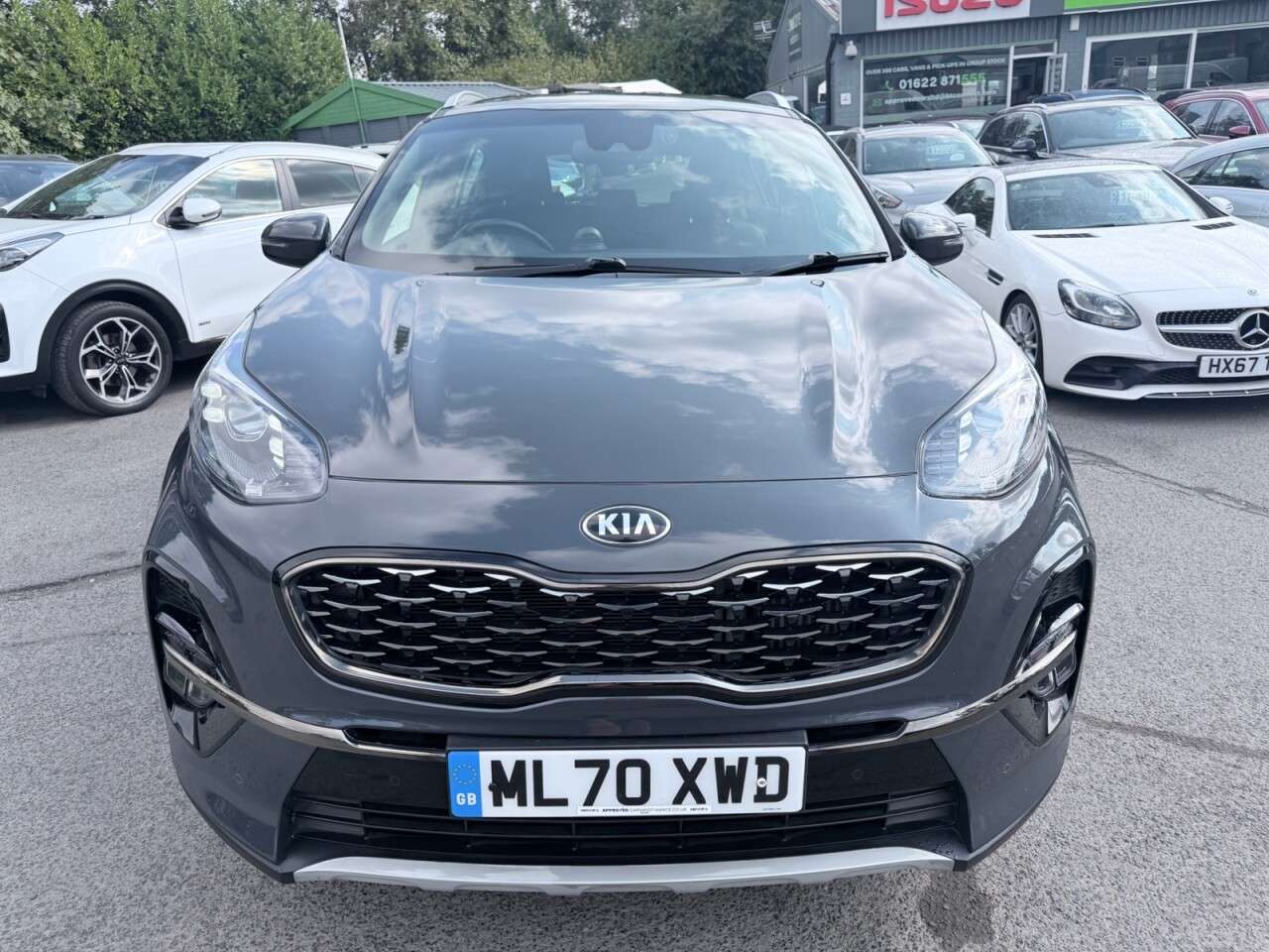 A 2021 KIA SPORTAGE Grey 1.6 T-GDi GT-Line SUV, 50,000 miles, Euro 6, Automatic AWD, 19in Alloy A 2021 KIA SPORTAGE Grey 1.6 T-GDi GT-Line SUV, 50,000 miles, Euro 6, Automatic AWD, 19in Alloy