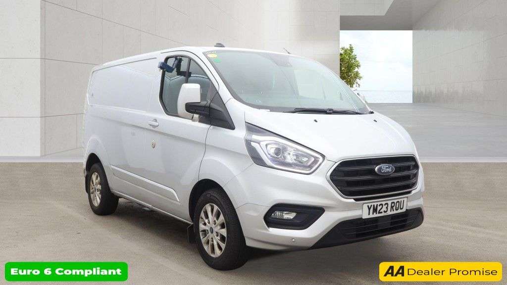 A 2023 FORD TRANSIT CUSTOM Silver 2.0 280 EcoBlue Limited L1 H1 Van, 47,650 miles, Euro 6, 6-Speed man A 2023 FORD TRANSIT CUSTOM Silver 2.0 280 EcoBlue Limited L1 H1 Van, 47,650 miles, Euro 6, 6-Speed man