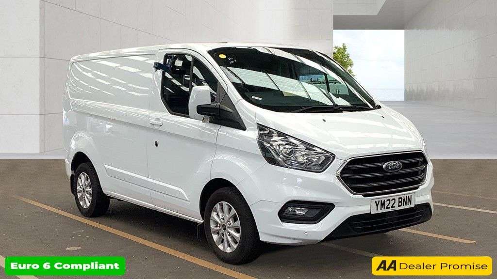 A 2022 FORD TRANSIT CUSTOM White 2.0 280 EcoBlue Limited L1 H1 Van, 51,046 miles, Euro 6, 6-Speed manu A 2022 FORD TRANSIT CUSTOM White 2.0 280 EcoBlue Limited L1 H1 Van, 51,046 miles, Euro 6, 6-Speed manu