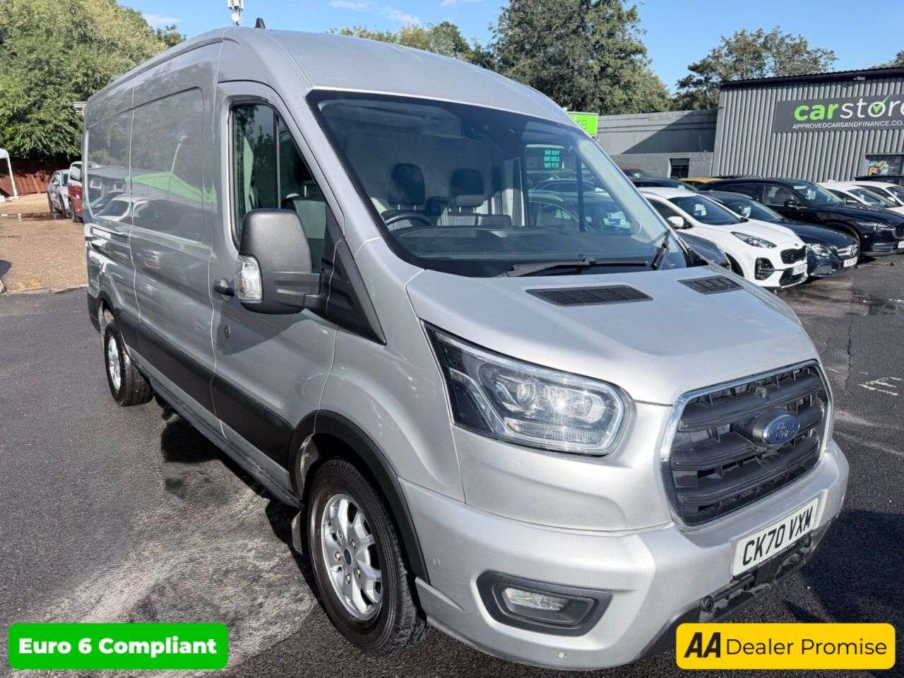A 2020 FORD TRANSIT Silver 2.0 350 EcoBlue MHEV Limited L3 H2 Van, 69,800 miles, Euro 6, 6-Spee A 2020 FORD TRANSIT Silver 2.0 350 EcoBlue MHEV Limited L3 H2 Van, 69,800 miles, Euro 6, 6-Spee