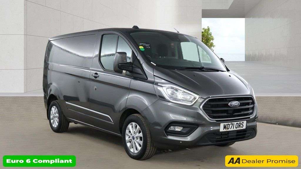A 2022 FORD TRANSIT CUSTOM Grey 2.0 300 EcoBlue Limited L1 H1 Van, 69,810 miles, Euro 6, 6-Speed manua A 2022 FORD TRANSIT CUSTOM Grey 2.0 300 EcoBlue Limited L1 H1 Van, 69,810 miles, Euro 6, 6-Speed manua