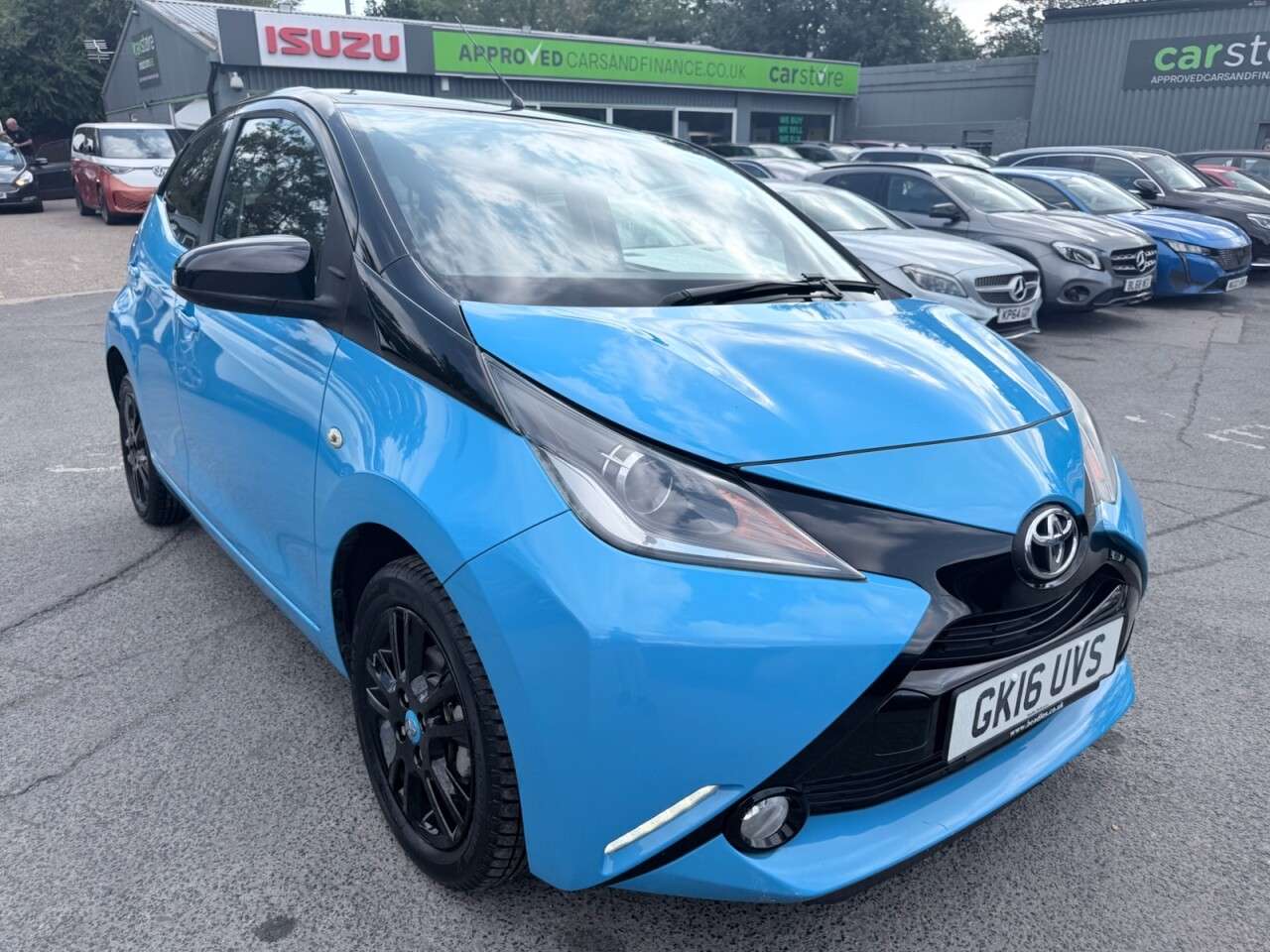 A 2016 TOYOTA AYGO Blue 1.0 VVT-i x-cite Hatchback, 19,000 miles, Euro 6, 5-Speed manual, 7in A 2016 TOYOTA AYGO Blue 1.0 VVT-i x-cite Hatchback, 19,000 miles, Euro 6, 5-Speed manual, 7in