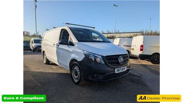 A 2021 MERCEDES-BENZ VITO White 2.0 116 CDI Progressive XLWB Van, 54,500 miles, Euro 6, Automatic, Bl A 2021 MERCEDES-BENZ VITO White 2.0 116 CDI Progressive XLWB Van, 54,500 miles, Euro 6, Automatic, Bl