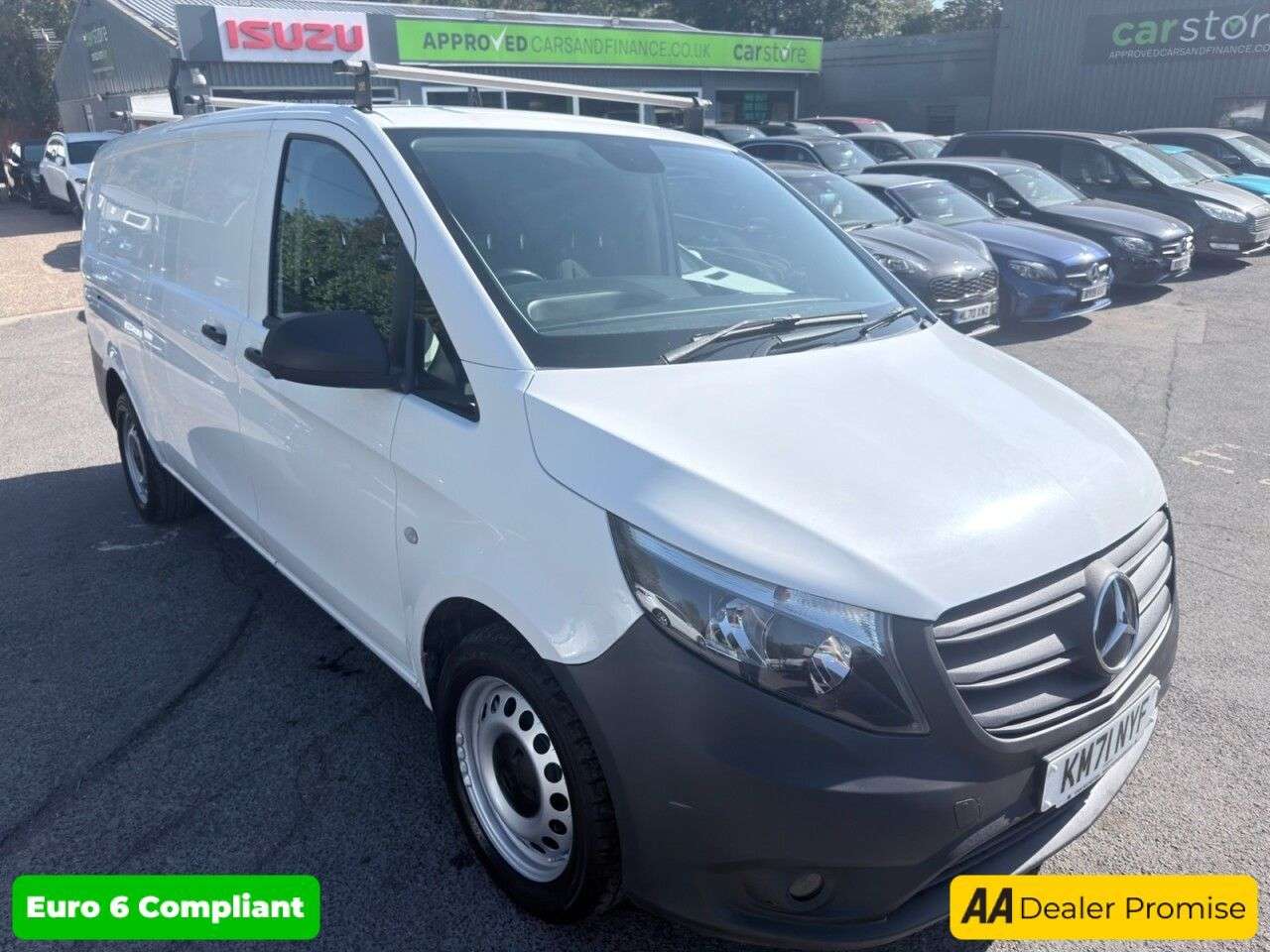 A 2021 MERCEDES-BENZ VITO White 2.0 116 CDI Progressive XLWB Van, 54,500 miles, Euro 6, Automatic, Bl A 2021 MERCEDES-BENZ VITO White 2.0 116 CDI Progressive XLWB Van, 54,500 miles, Euro 6, Automatic, Bl