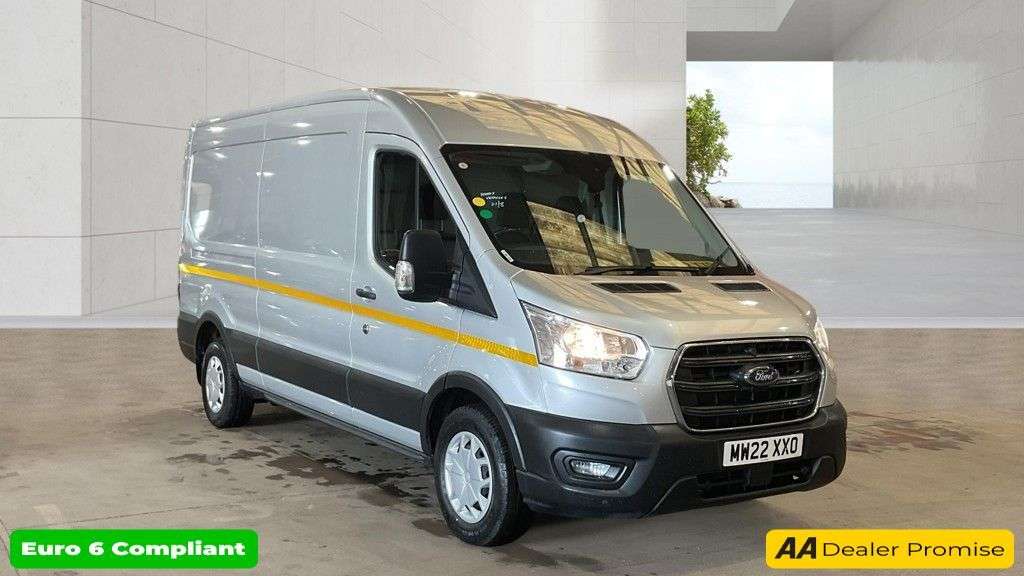 A 2022 FORD TRANSIT Silver 2.0 350 EcoBlue Trend L3 H2 Van, 14,600 miles, Euro 6, 6-Speed manua A 2022 FORD TRANSIT Silver 2.0 350 EcoBlue Trend L3 H2 Van, 14,600 miles, Euro 6, 6-Speed manua
