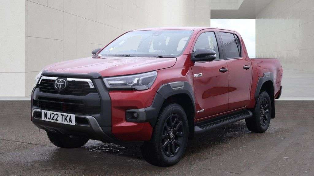 A 2022 TOYOTA HILUX Red 2.8 D-4D Invincible X Pickup, 44,750 miles, Euro 6, 6-Speed manual 4WD, A 2022 TOYOTA HILUX Red 2.8 D-4D Invincible X Pickup, 44,750 miles, Euro 6, 6-Speed manual 4WD,