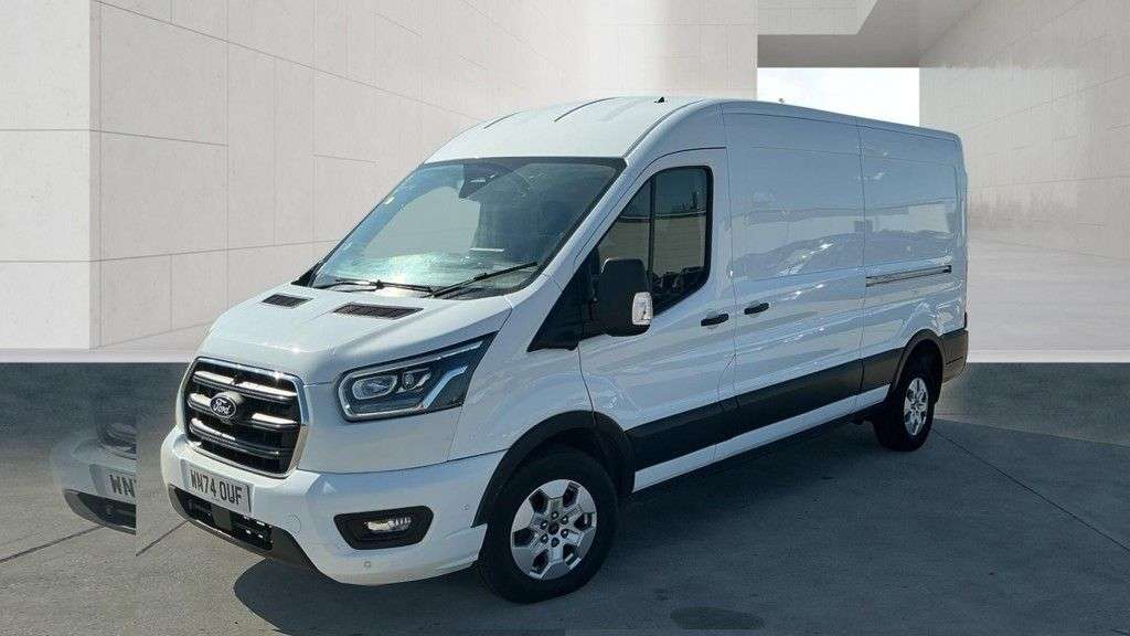 A 2024 FORD TRANSIT White 2.0 350 EcoBlue Limited L3 H2 Van, 29,500 miles, Euro 6, Automatic, S A 2024 FORD TRANSIT White 2.0 350 EcoBlue Limited L3 H2 Van, 29,500 miles, Euro 6, Automatic, S