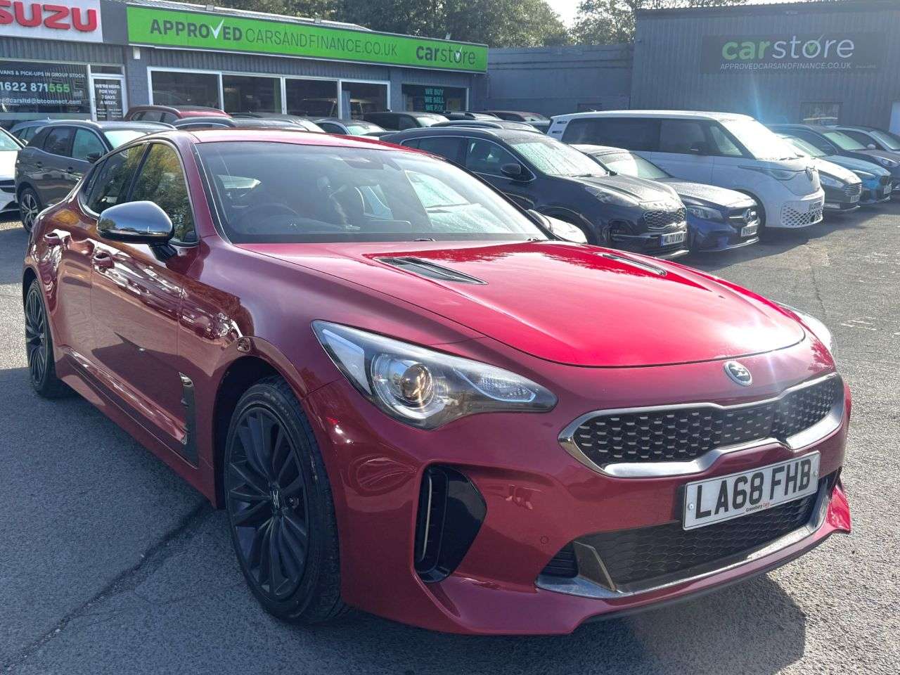 A 2019 KIA STINGER Red 2.2 CRDi GT-Line Gran Turismo, 79,600 miles, Euro 6 Automatic, CarPlay/ A 2019 KIA STINGER Red 2.2 CRDi GT-Line Gran Turismo, 79,600 miles, Euro 6 Automatic, CarPlay/