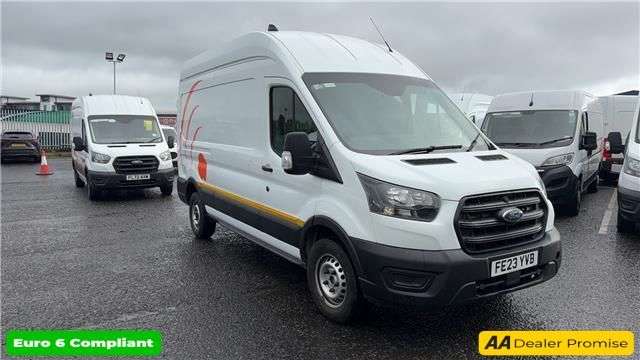 A 2023 FORD TRANSIT White 2.0 350 EcoBlue Leader L3 H3 Van, 39,600 miles, Euro 6, 6-Speed manua A 2023 FORD TRANSIT White 2.0 350 EcoBlue Leader L3 H3 Van, 39,600 miles, Euro 6, 6-Speed manua