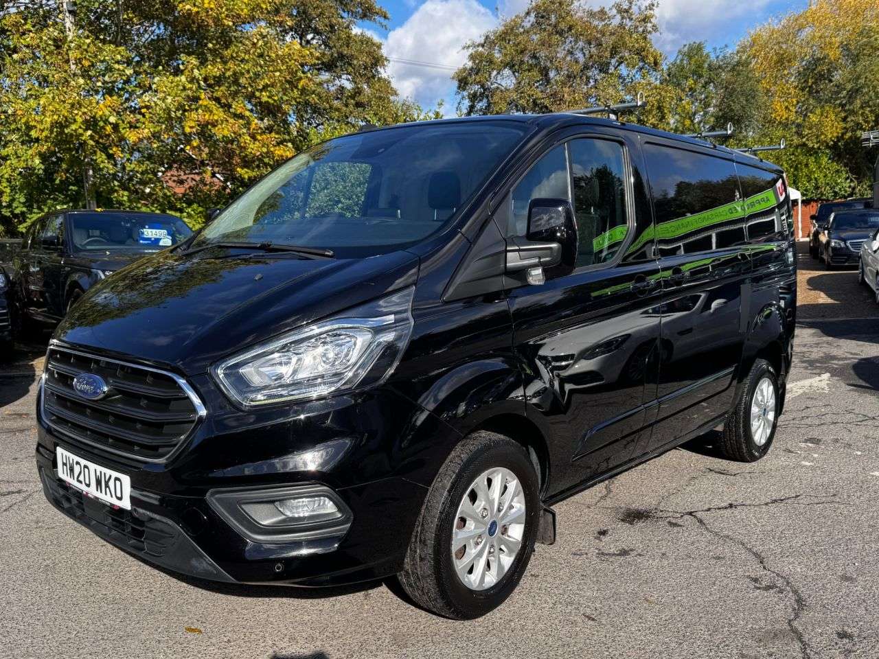 A 2020 FORD TRANSIT CUSTOM Black 2.0 280 EcoBlue Limited L1 H1 Van, 57,800 miles, Euro 6, 6-Speed manu A 2020 FORD TRANSIT CUSTOM Black 2.0 280 EcoBlue Limited L1 H1 Van, 57,800 miles, Euro 6, 6-Speed manu