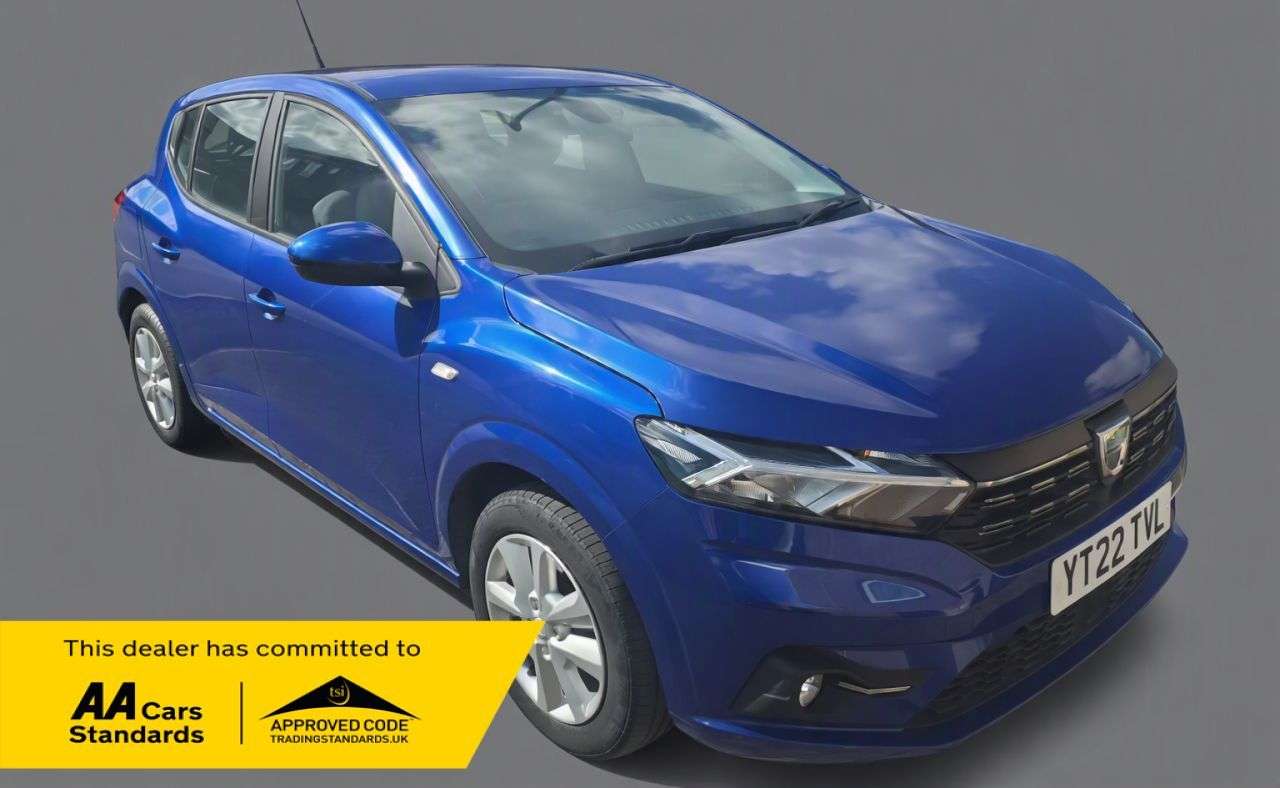 A 2022 DACIA SANDERO 1.0 TCe Comfort Hatchback 5dr Petrol Manual Euro 6 (s/s) (90 ps) SERVICE+12 A 2022 DACIA SANDERO 1.0 TCe Comfort Hatchback 5dr Petrol Manual Euro 6 (s/s) (90 ps) SERVICE+12
