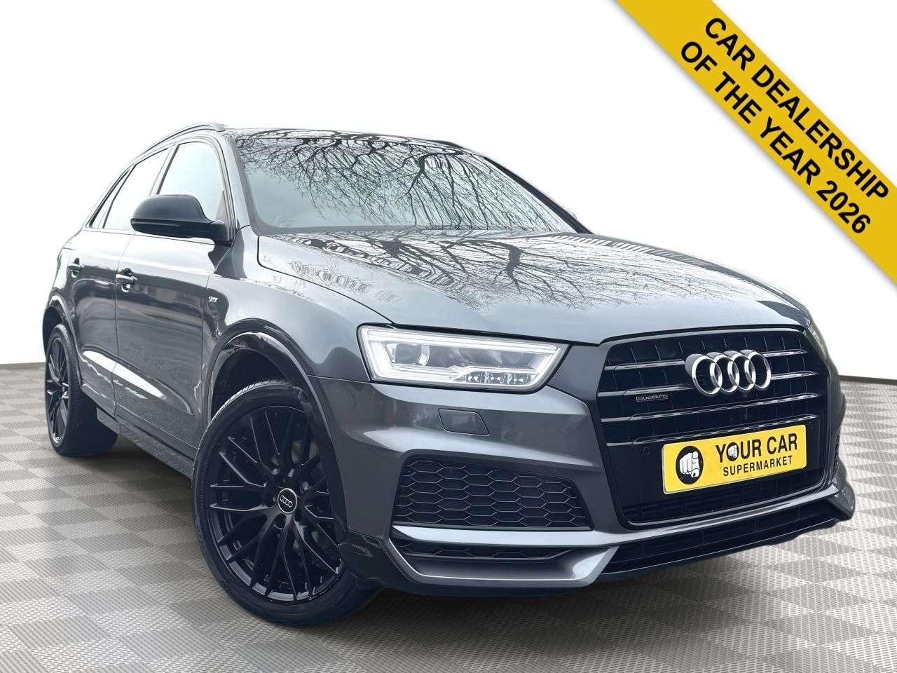 A 2018 AUDI Q3 2.0 TFSI Black Edition SUV 5dr Petrol S Tronic quattro Euro 6 (s/s) (180 ps A 2018 AUDI Q3 2.0 TFSI Black Edition SUV 5dr Petrol S Tronic quattro Euro 6 (s/s) (180 ps