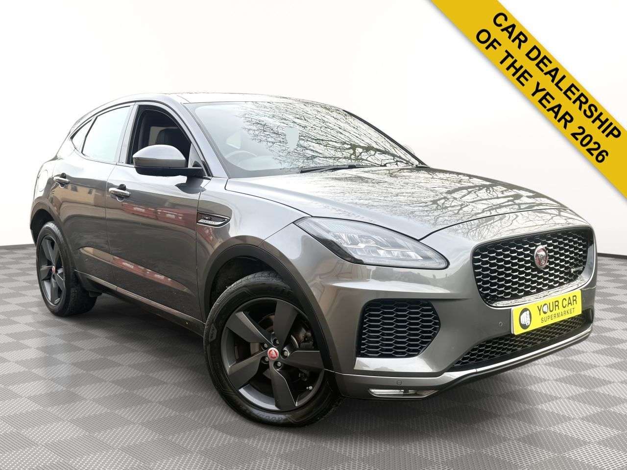 A 2020 JAGUAR E-PACE 2.0 D180 Chequered Flag SUV 5dr Diesel Auto AWD Euro 6 (s/s) (180 ps) Heate A 2020 JAGUAR E-PACE 2.0 D180 Chequered Flag SUV 5dr Diesel Auto AWD Euro 6 (s/s) (180 ps) Heate