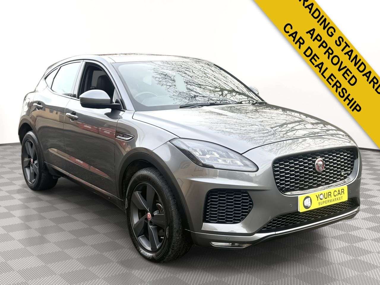 A 2020 JAGUAR E-PACE 2.0 D180 Chequered Flag SUV 5dr Diesel Auto AWD Euro 6 (s/s) (180 ps) Heate A 2020 JAGUAR E-PACE 2.0 D180 Chequered Flag SUV 5dr Diesel Auto AWD Euro 6 (s/s) (180 ps) Heate