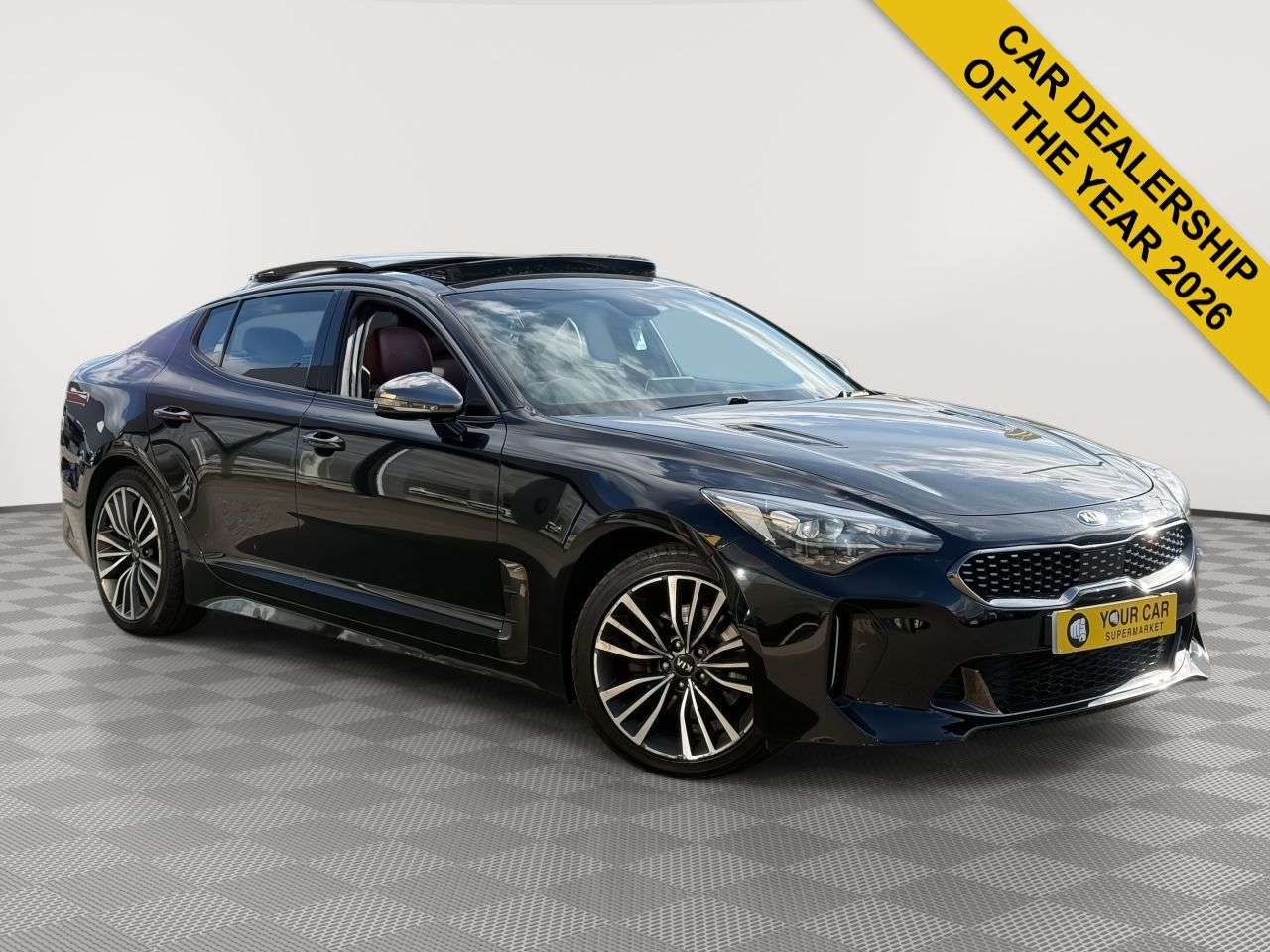 A 2019 KIA STINGER 2.2 CRDi GT-Line S Gran Turismo 5dr Diesel Auto Euro 6 (s/s) (197 bhp) Vent A 2019 KIA STINGER 2.2 CRDi GT-Line S Gran Turismo 5dr Diesel Auto Euro 6 (s/s) (197 bhp) Vent