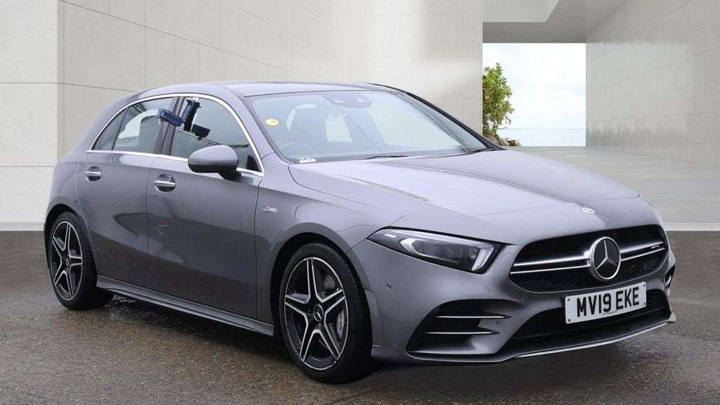A 2019 MERCEDES-BENZ A CLASS 2.0 A35 AMG (Premium Plus) Hatchback 5dr Petrol SpdS DCT 4MATIC Euro 6 (s/s A 2019 MERCEDES-BENZ A CLASS 2.0 A35 AMG (Premium Plus) Hatchback 5dr Petrol SpdS DCT 4MATIC Euro 6 (s/s