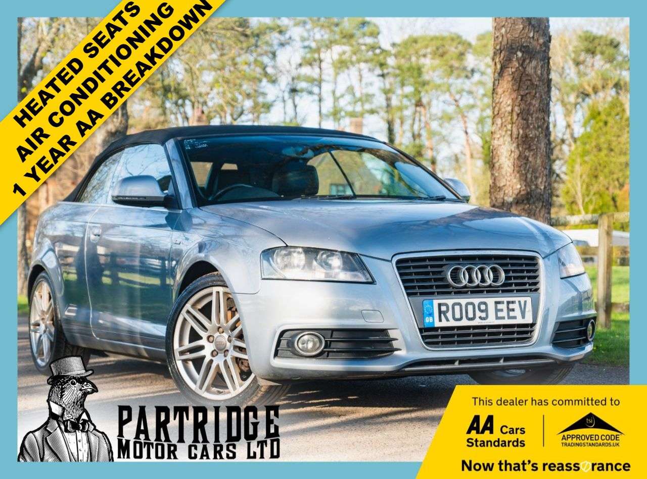 A 2009 AUDI A3 CABRIOLET 1.8 TFSI S line Convertible 2dr Petrol Manual Euro 4 (160 ps) A 2009 AUDI A3 CABRIOLET 1.8 TFSI S line Convertible 2dr Petrol Manual Euro 4 (160 ps)